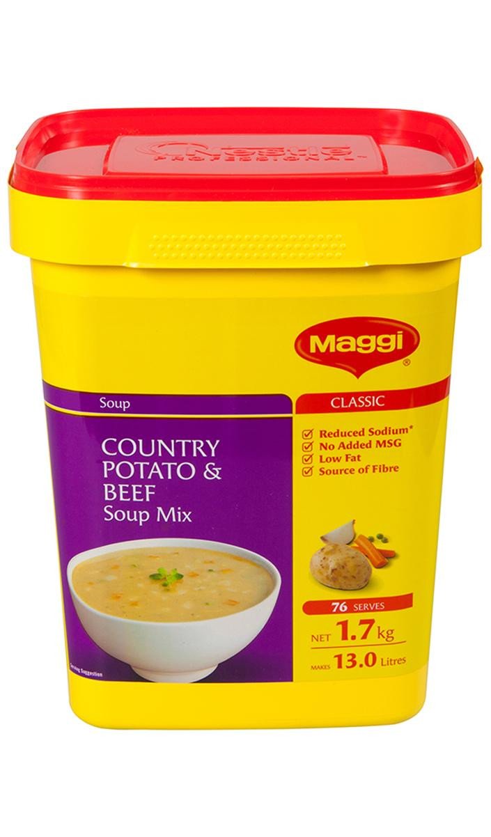 Soup Country Potato & Beef 1.7Kg Pail