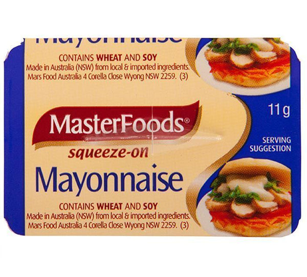 Mayonnaise Portion Control Squeeze On 100x11Gr Ctn