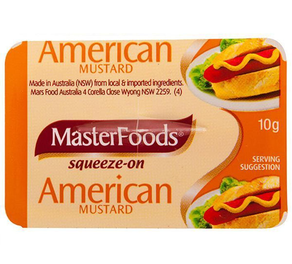 Mustard Portion Control American Squeeze On 100x14Gr Ctn
