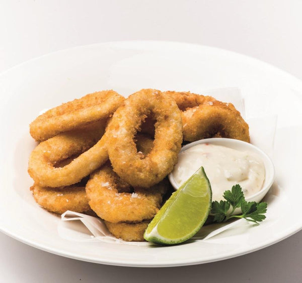 Squid Rings Formed Prefried Crumbed 1Kg Pkt